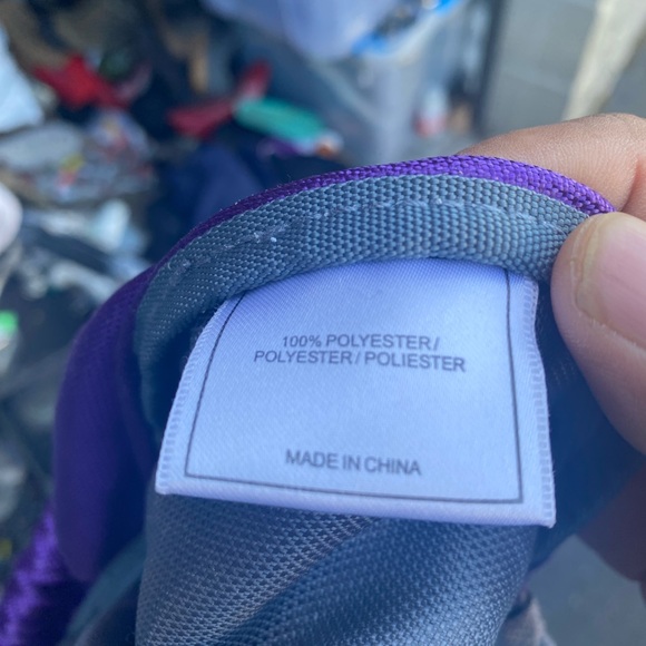 ADIDAS Drawstring Bag Women’s Purple Grayb Mini Backpack Shoe Mesh Gym - Picture 15 of 15